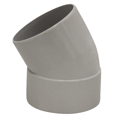 Holman 100mm 30° Male and Female PVC DWV Plain Bend, Underground Rated, Grey