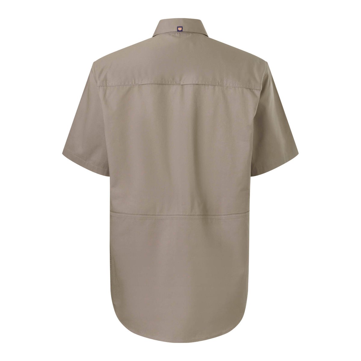 Citeco Men's Khaki Short Sleeve Shirt - 100% Cotton, Size M