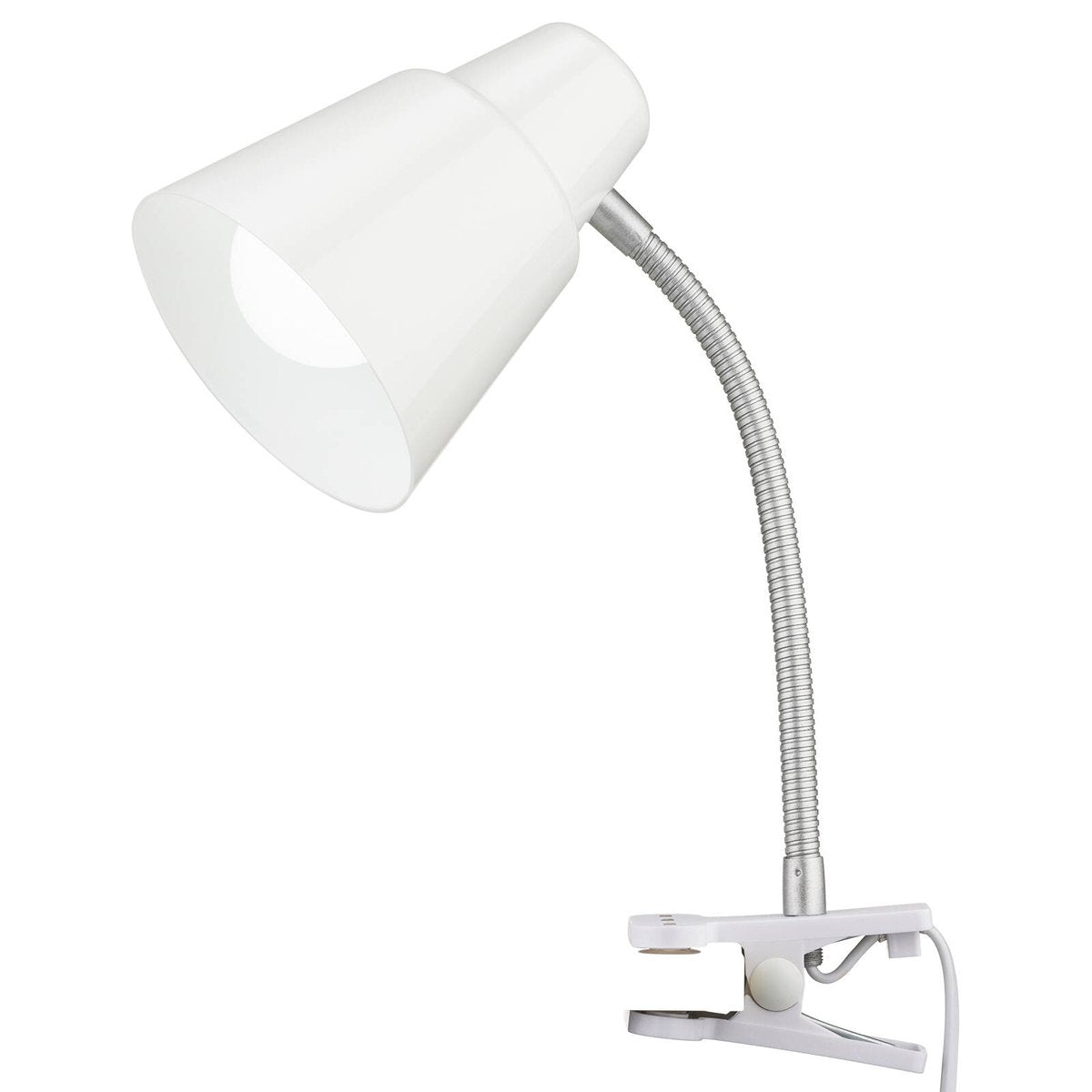 Verve Design Brylee White Adjustable Clamp Lamp 25W Plastic & Metal ATL154WH