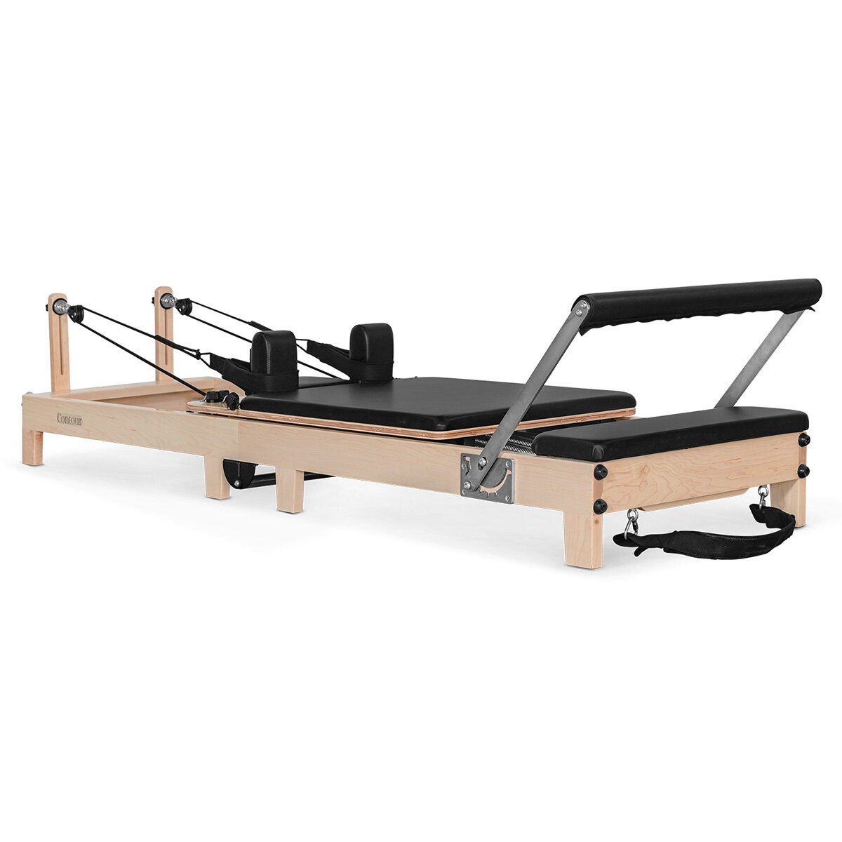 Lifespan Fitness Contour 2 folding wood Pilates reformer set - maple frame - black trim - LFRF-CONTFLD2