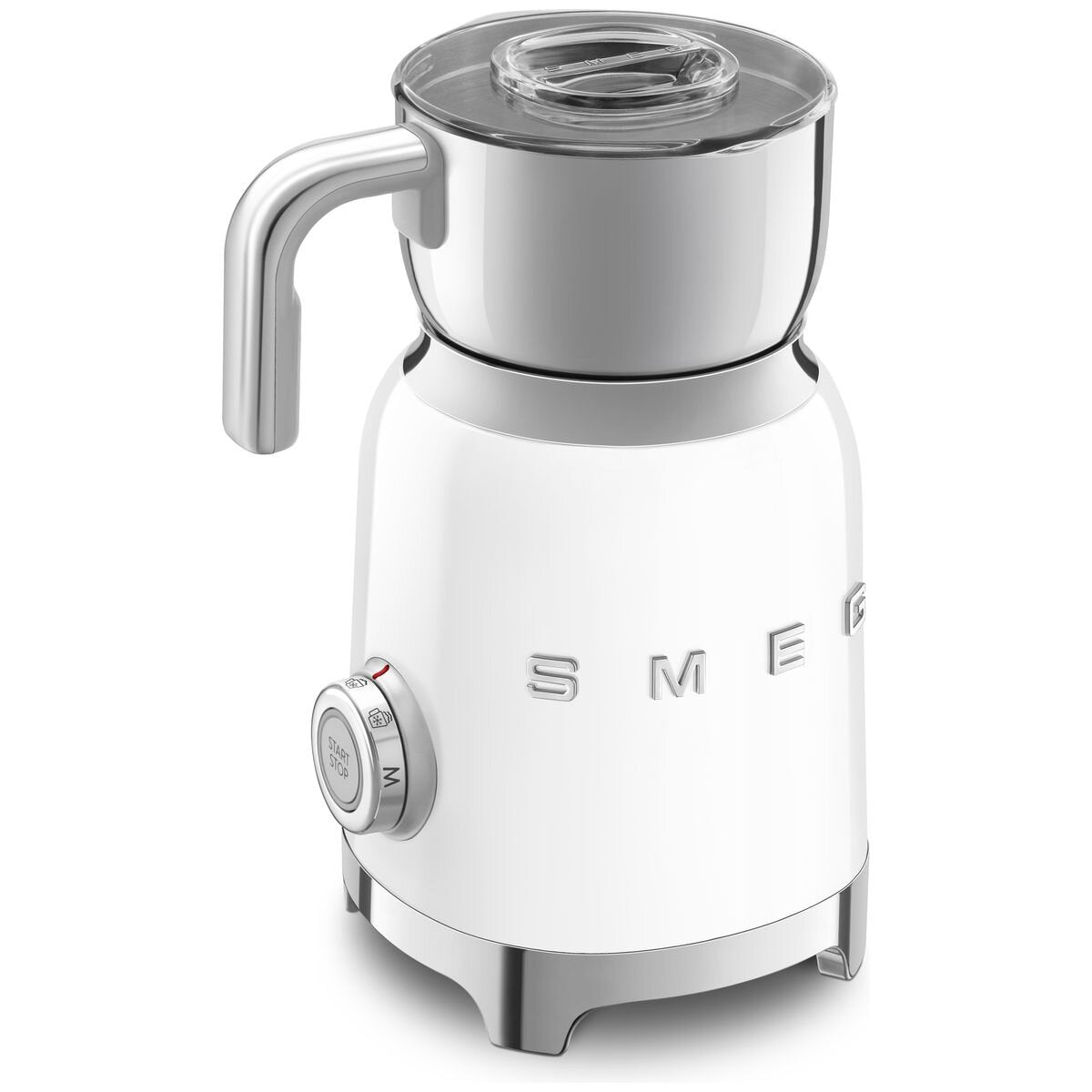 Smeg 50's Style Retro Milk Frother - White, 6 Pre-Set Programs, Induction Heating - MFF11WHAU