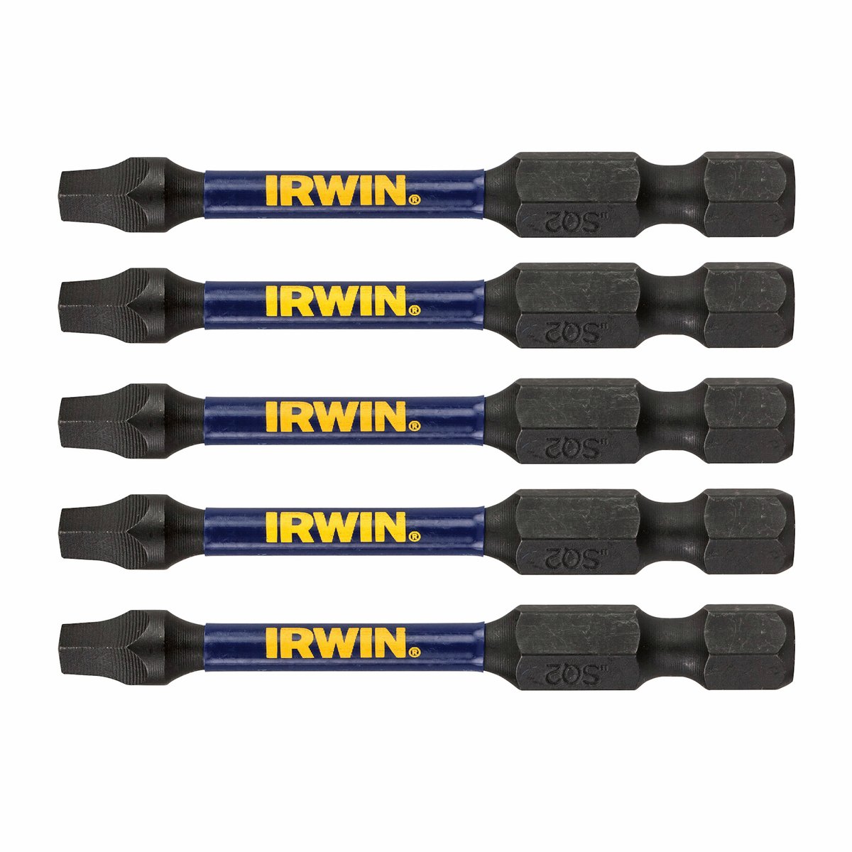 Irwin Impact Bits - 57mm SQ2 - Magnetised - High Strength - 5 Pack - SuperSaverAU - view 2