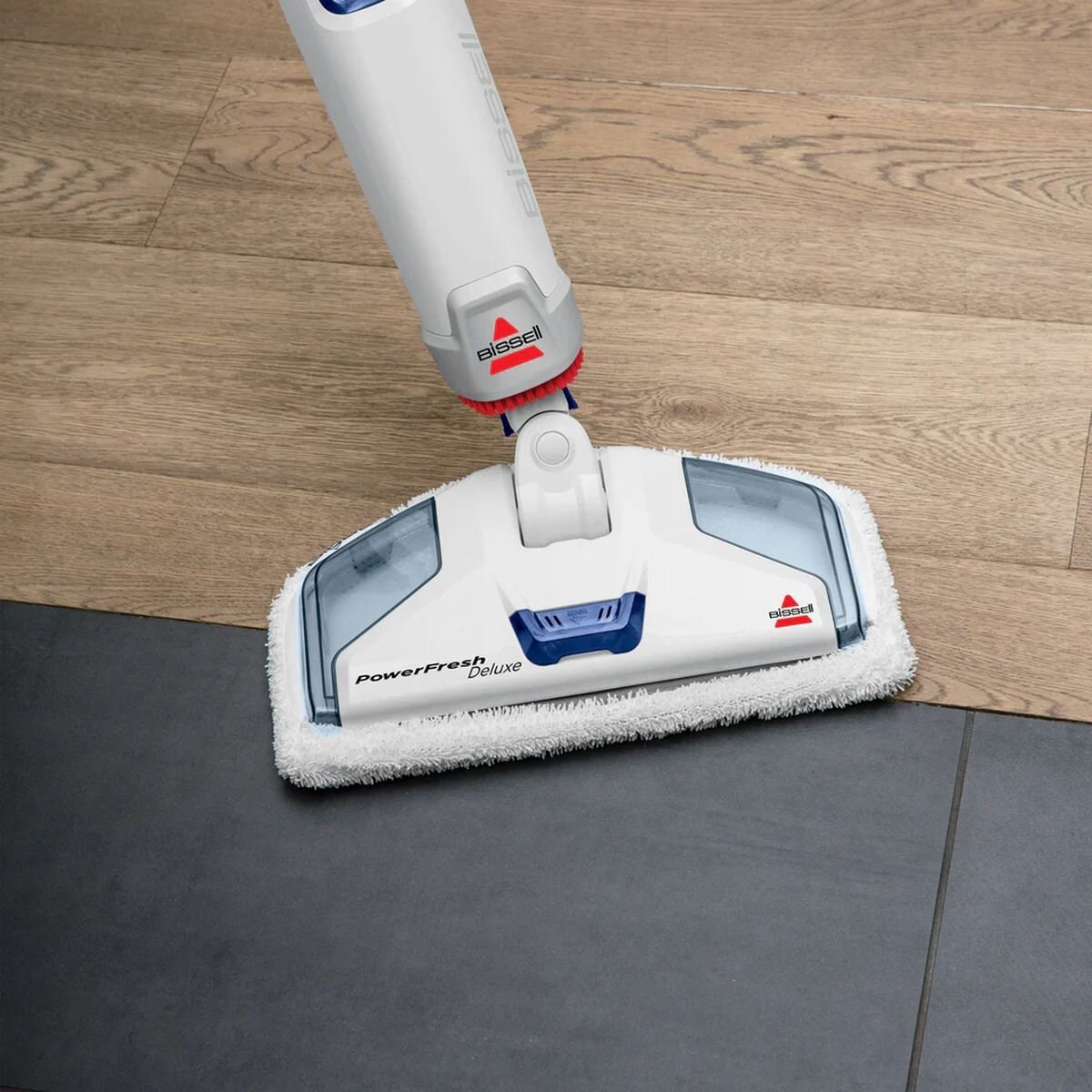 Bissell PowerFresh Deluxe Steam Mop - SpotBoost Brush - High and Low Steam Settings - White - 1979F