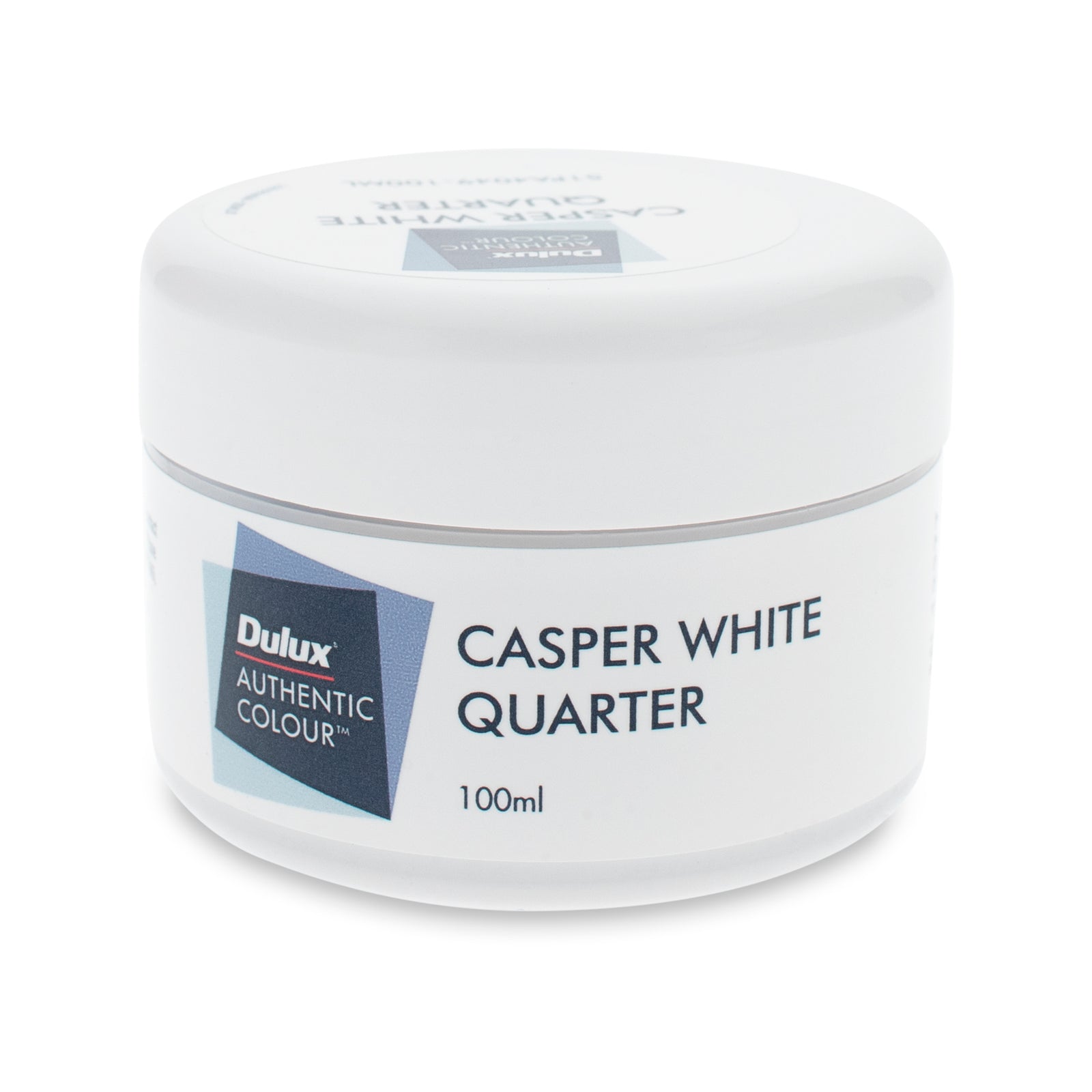 Dulux 100ml Casper White Quarter Low Sheen Sample Pot Water Based