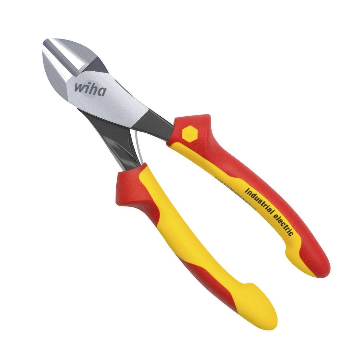 Wiha 200mm VDE 1000V Insulated Diagonal Cutting Pliers, Steel
