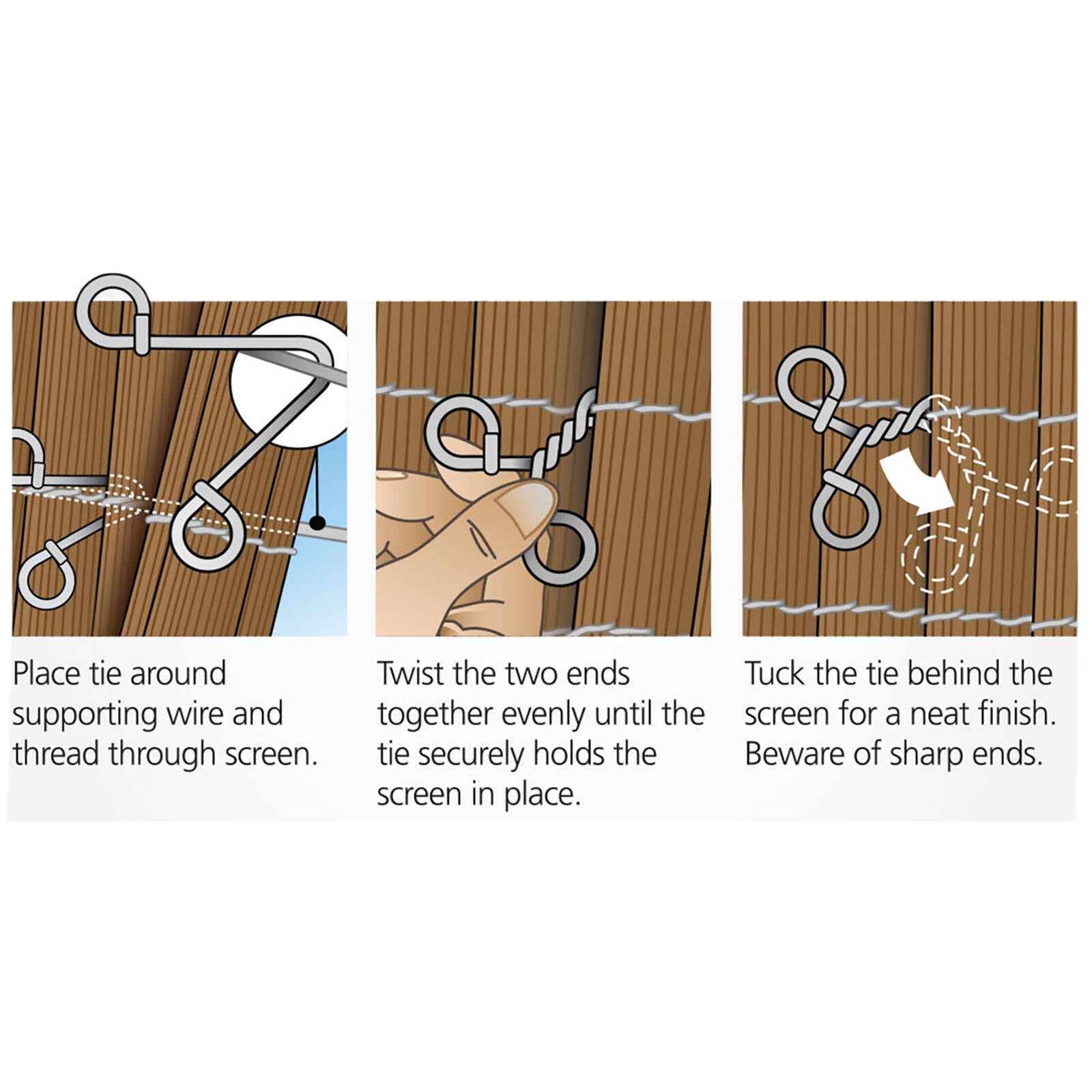 Jack Easi-Twist Screen Ties - 50 Pack Garden Fence Ties