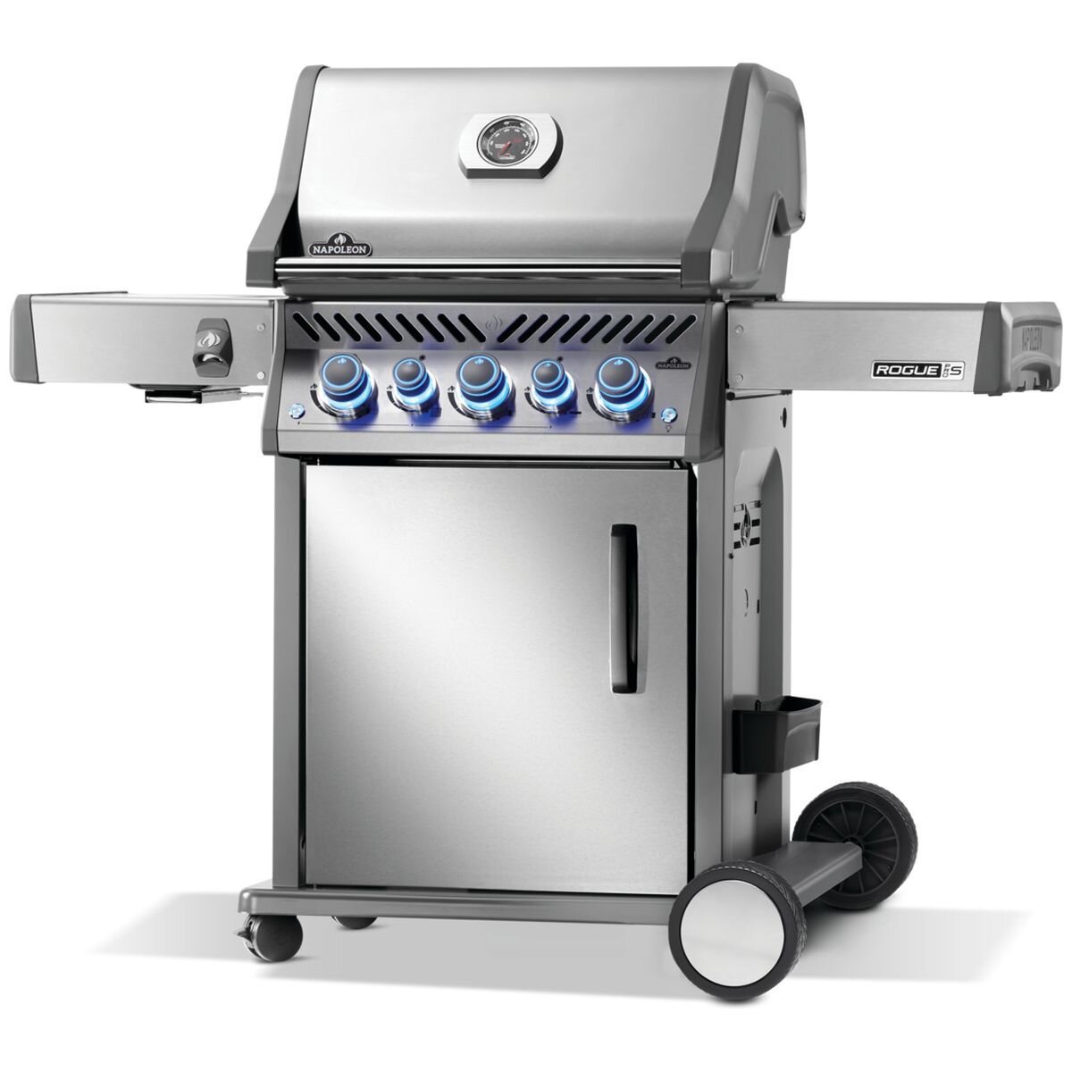 Napoleon Rogue Pro-S 425 3 Burner Natural Gas Freestanding BBQ - Silver - Side Burner - RPS425RSIBNSS-2-AU