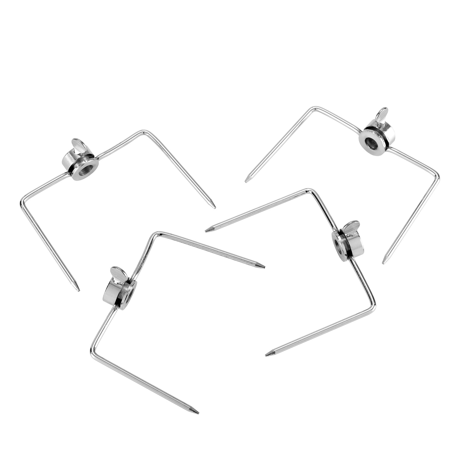 Gasmate Rotisserie Prongs - 4 Pack, Chromed Steel Spit Forks