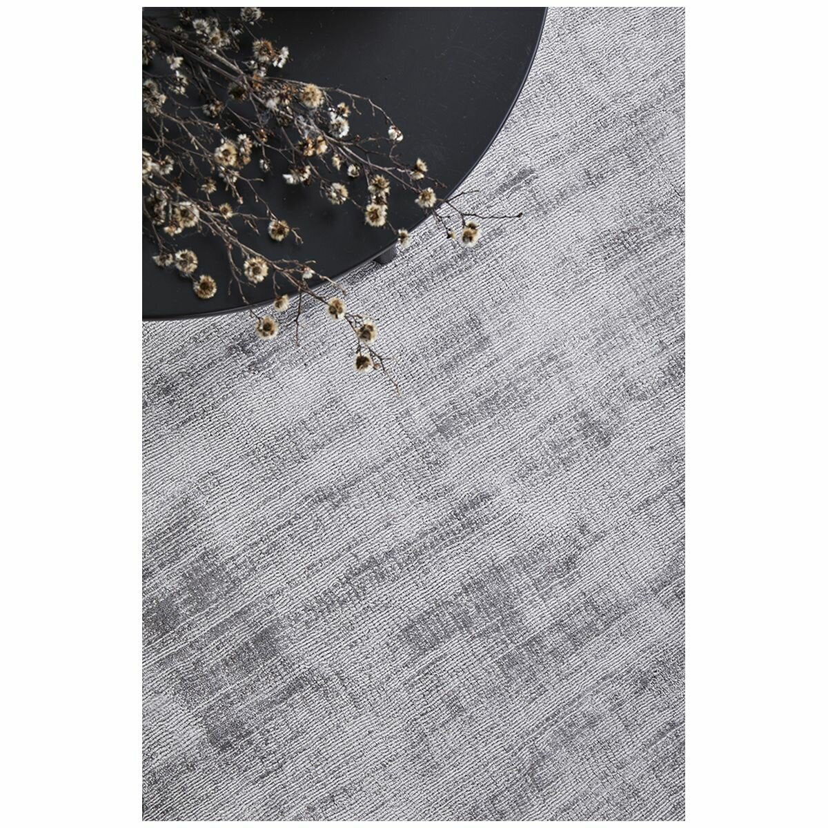 Rug Culture Bliss Hand Loomed Extra Large Rug 400x300 - Grey Viscose, Cotton Backing - BLSGREY400X300