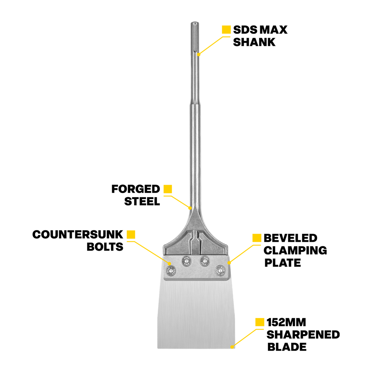 Kango SDS Max 152 x 635mm Scraping Chisel for Tile & Flooring Removal
