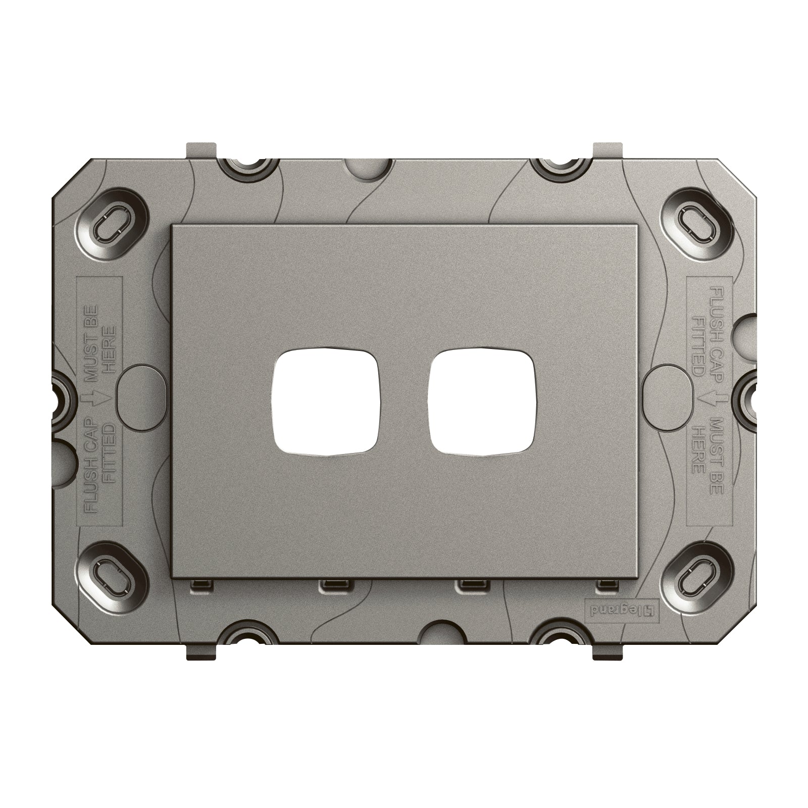 HPM ARTEOR 2 Gang Wall Switch Grid, Magnesium 128mm x 91mm Indoor