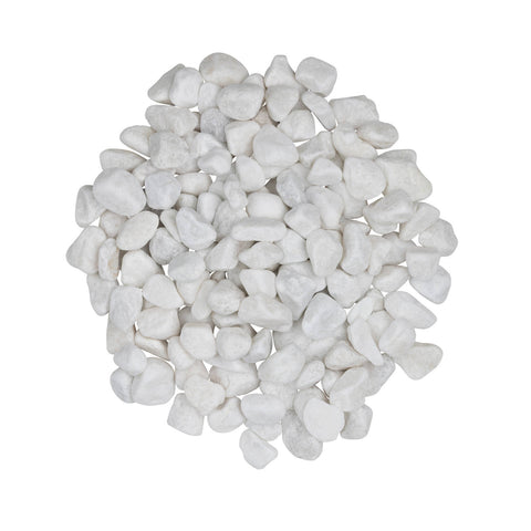 Tuscan Path 2kg 15-20mm Decorative White Pebbles - Bright Garden Stones