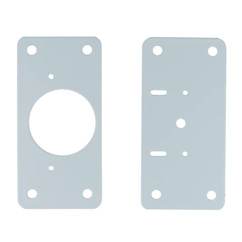 Taskmaster 90 x 45mm White Hinge Repair Plate - 2 Pack
