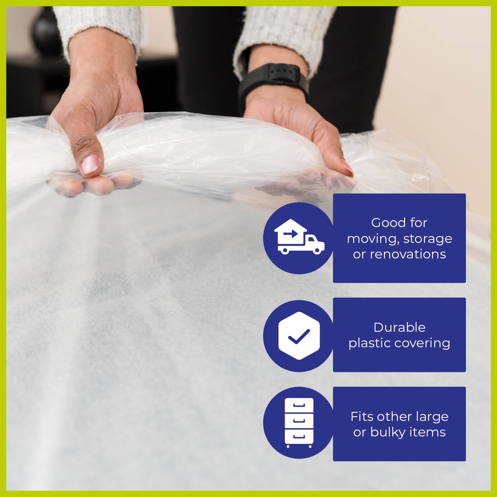 Packz Clear Plastic 2-3 Seater Lounge Cover 1820 x 3050mm