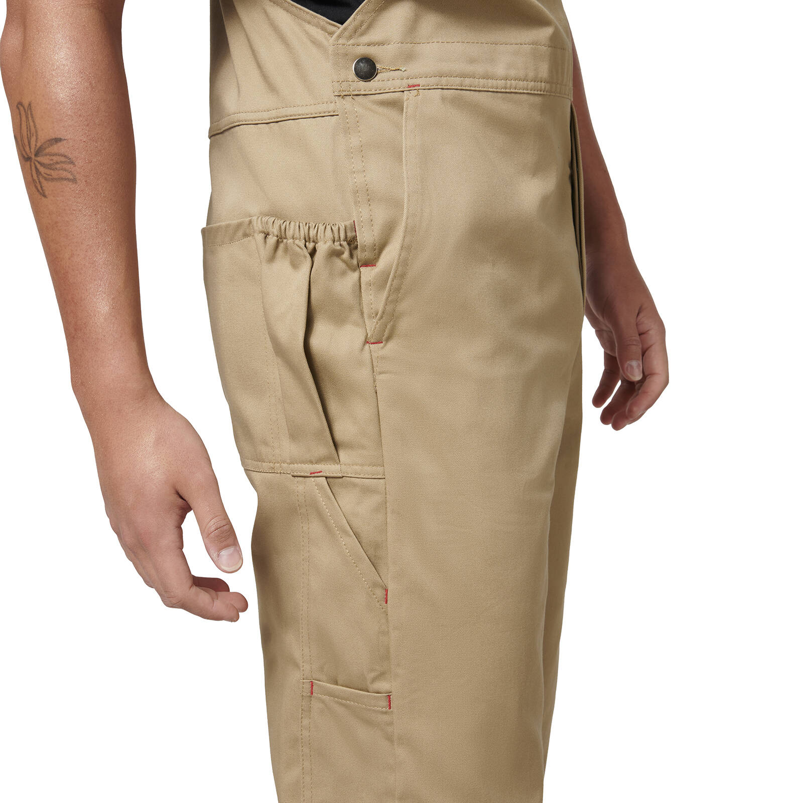 Hard Yakka Khaki Cotton Drill Bib & Brace Overalls, Men's Size 107, 290gsm