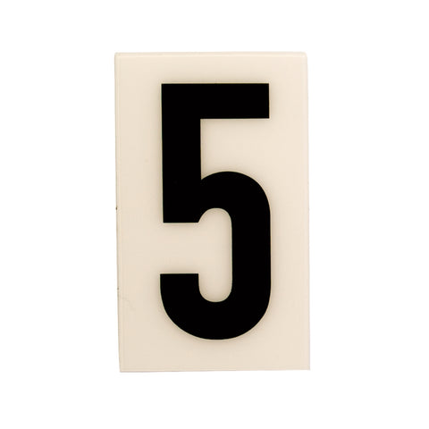 Sandleford 60mm White Self Adhesive House Number 5 - Weather Resistant Gloss