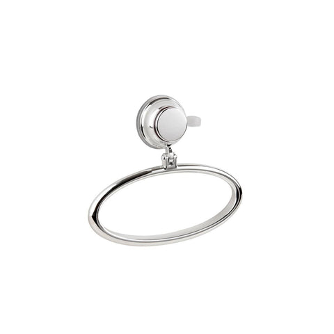 Naleon Chrome Super Suction Towel Ring - 1 Towel - 180mm x 160mm x 40mm - SuperSaverAU - view 1