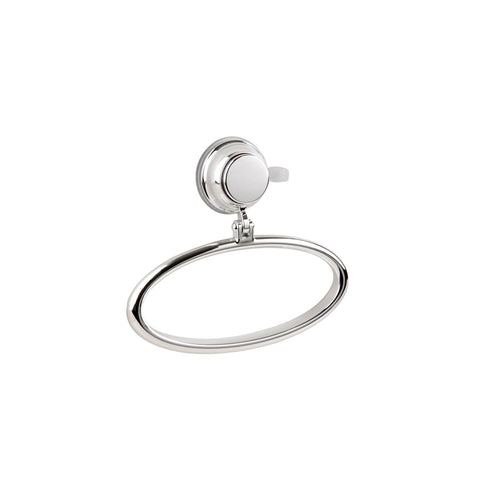Naleon Super Suction Chrome Towel Ring 180mm ABS Wall Mount