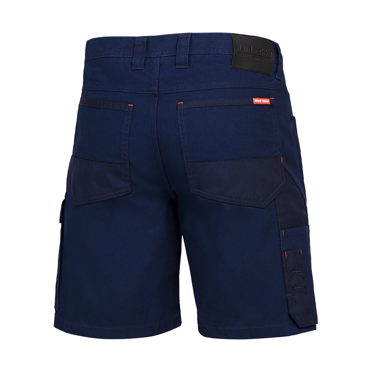 Hard Yakka Men's Legends Cotton Cargo Shorts Navy, Size 92R, 340gsm 100% Cotton, Triple Stitched