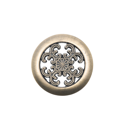 Prestige 38mm Antique Brass Knob, Zinc Alloy, Traditional Cabinet Drawer Knob