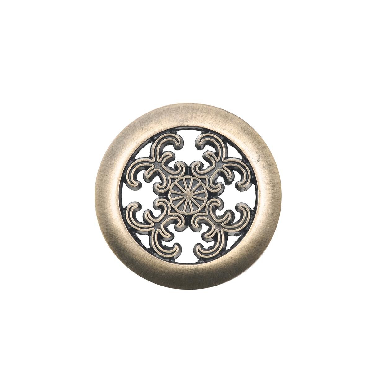 Prestige 38mm Antique Brass Knob, Zinc Alloy, Traditional Cabinet Drawer Knob