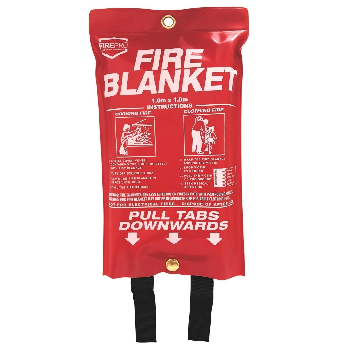 FirePro 1 x 1m Fibreglass Fire Blanket