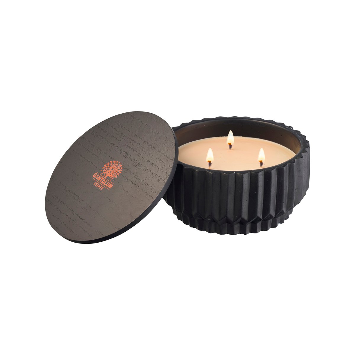 Santalum Estate Sandalwood Citronella Candle - Black Ceramic - 180mm x 90mm - Mosquito Repellent - SuperSaverAU - view 5