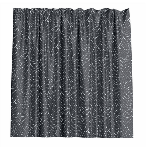 Barelli Polyester Shower Curtain Long Drop 210x180cm - Midnight Mist - Water-Resistant - SuperSaverAU - view 1