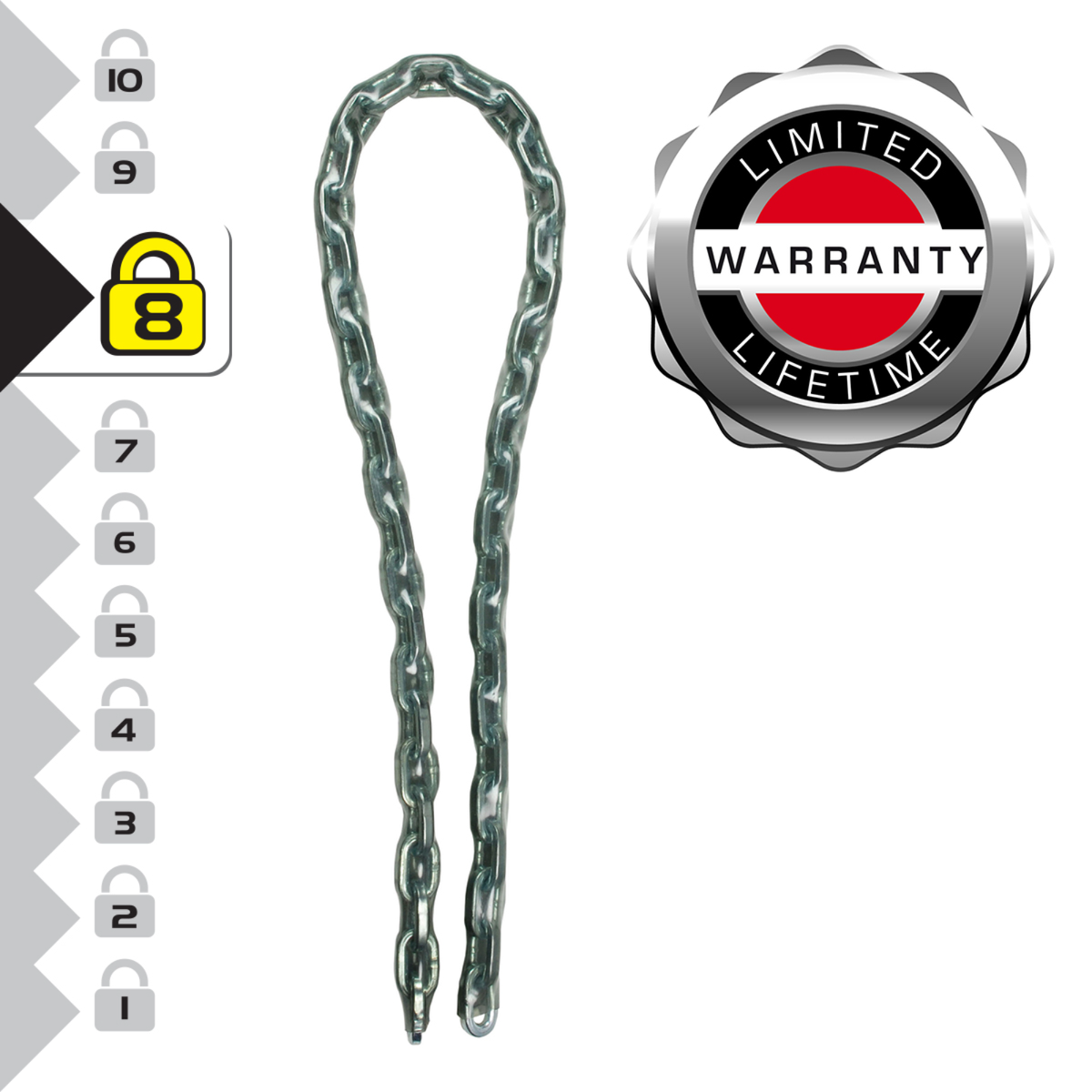 Master Lock 8mm x 1m Vinyl Coated Steel Security Chain