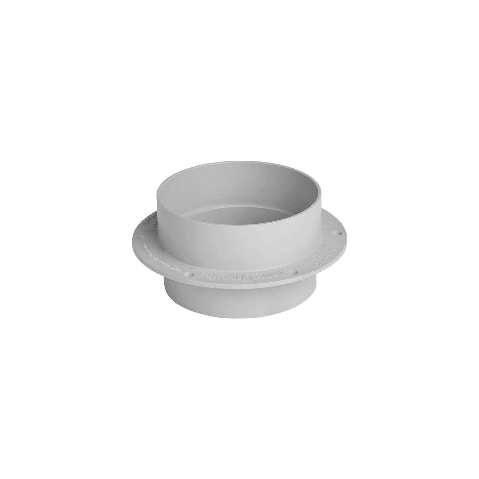 Rain Harvesting 90mm Flanged UPVC Tank Overflow Grey