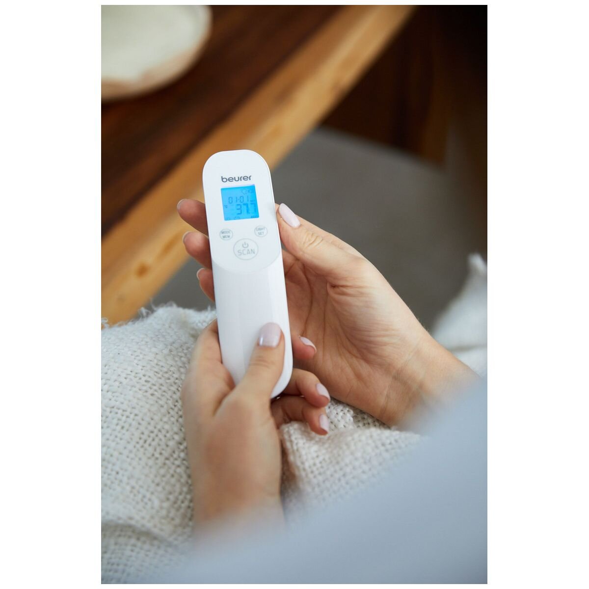Beurer Multi Functional Non-Contact Infrared Thermometer - Body, Ambient and Surface Readings - FT85
