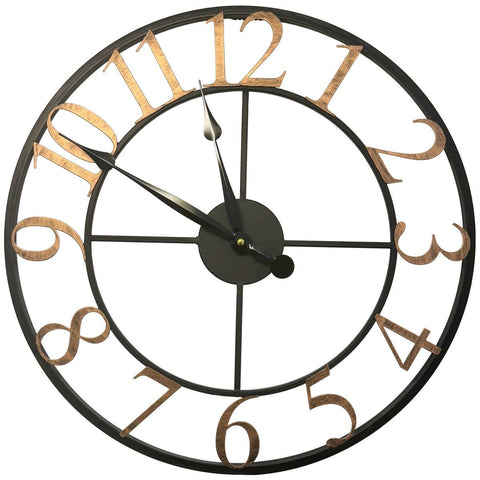Aion 50cm Metal Decorative Wall Clock - Quartz Movement - Indoor/Outdoor Use - SuperSaverAU - view 1