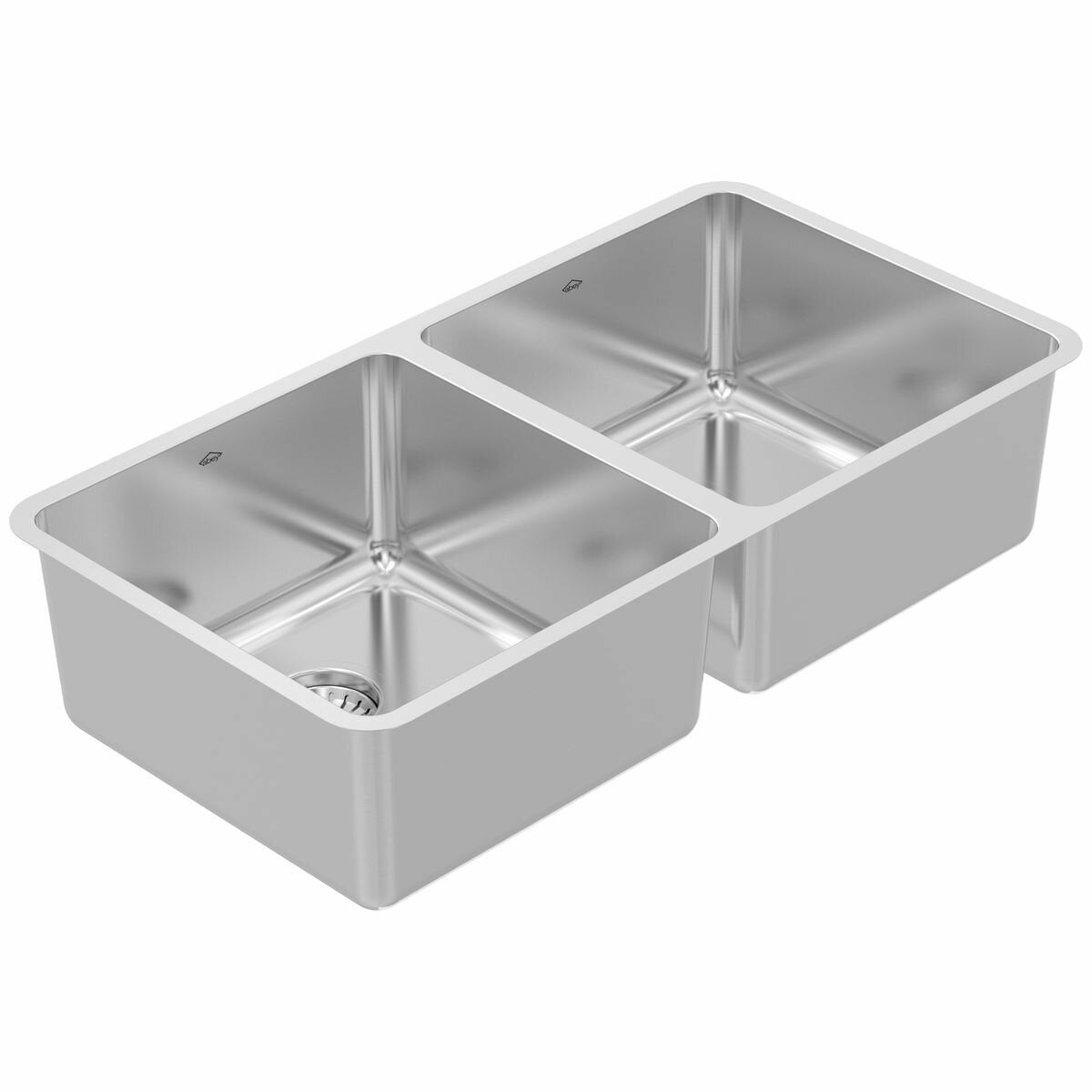Abey Lago Double Bowl Stainless Steel Sink - Chopping Board, Drain Tray and Dish Rack Included - WNL200
