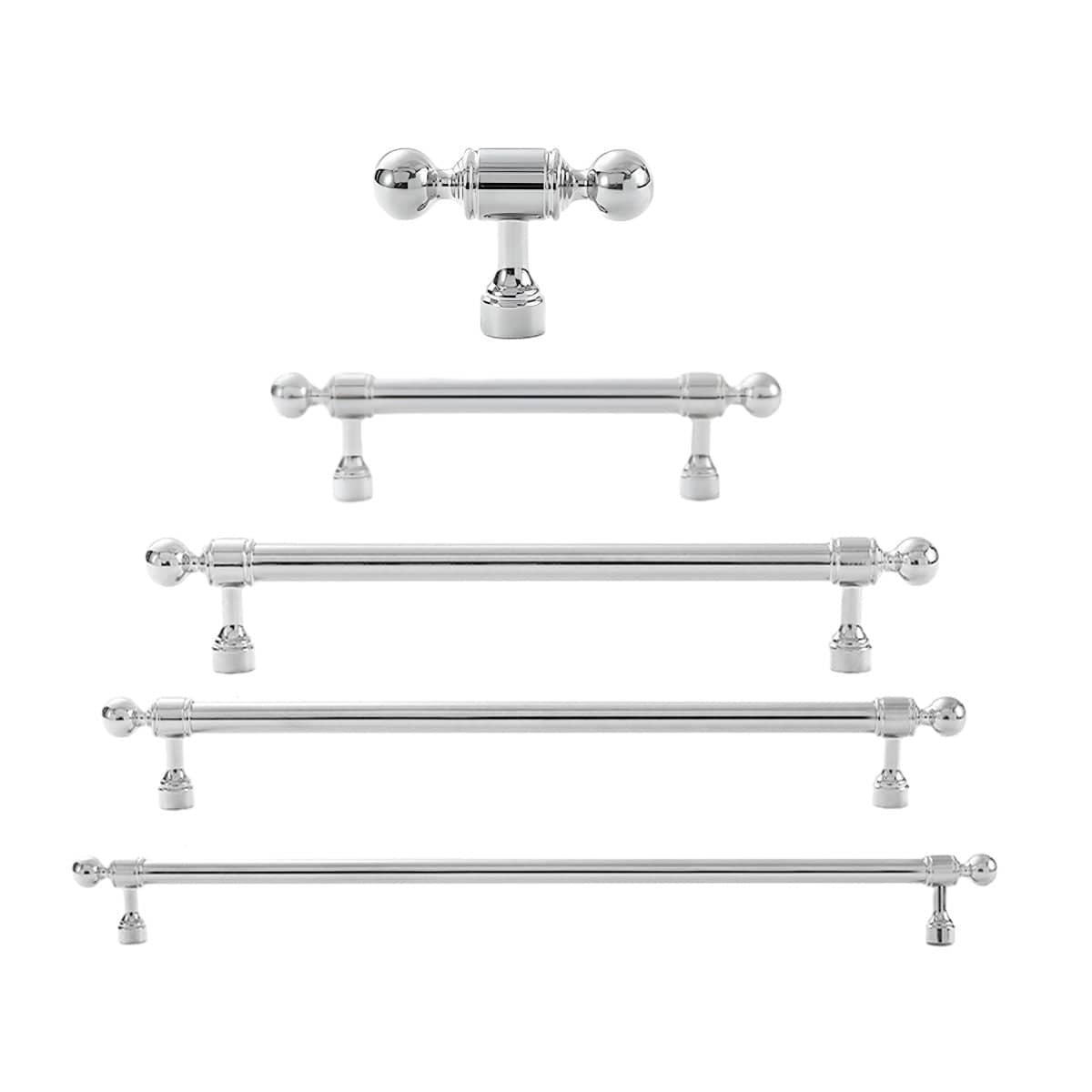 Cabinet Pull Handle in Polished Silver - 320 mm Hole Spacing - view 3