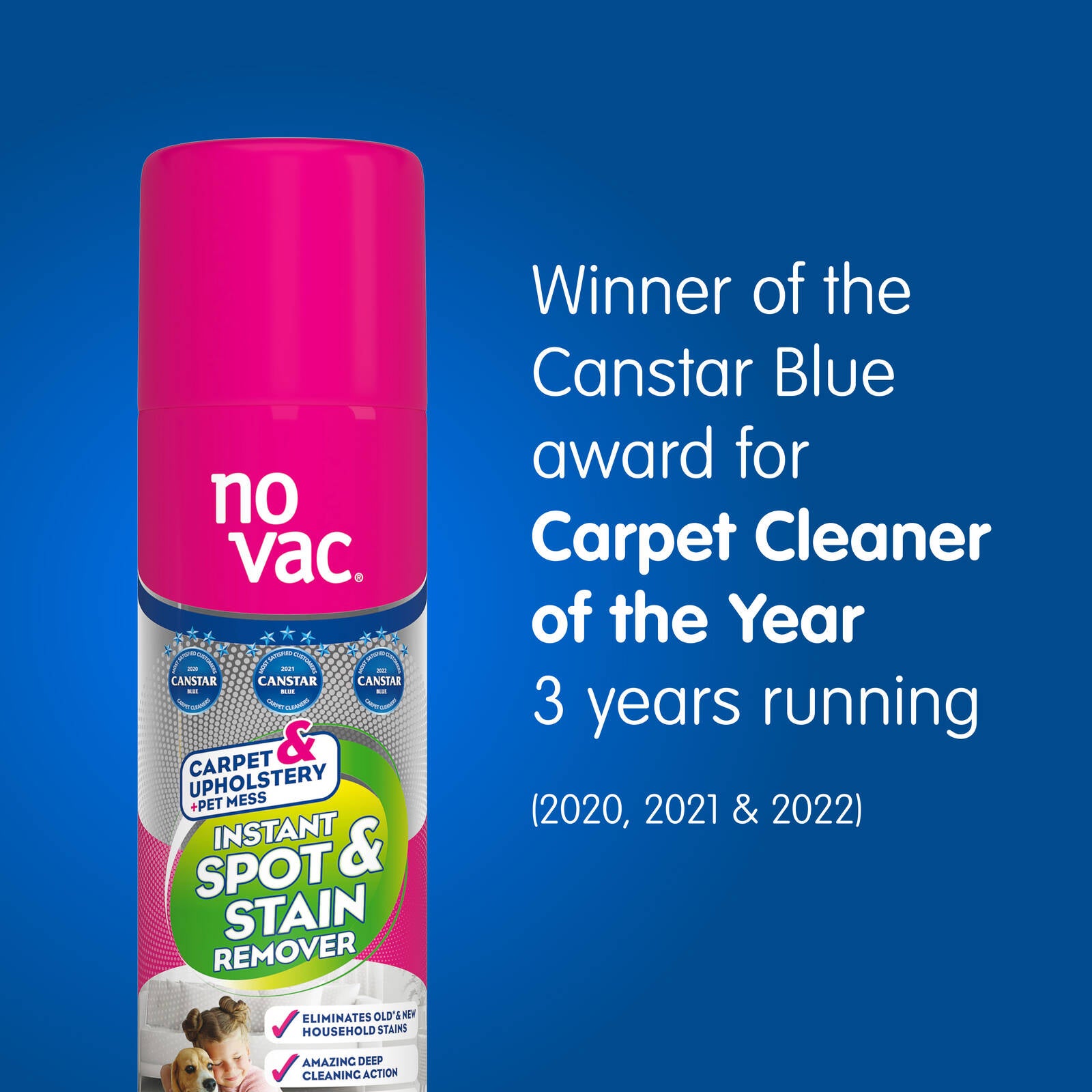 No Vac 550g Instant Spot & Stain Remover Phosphate Free