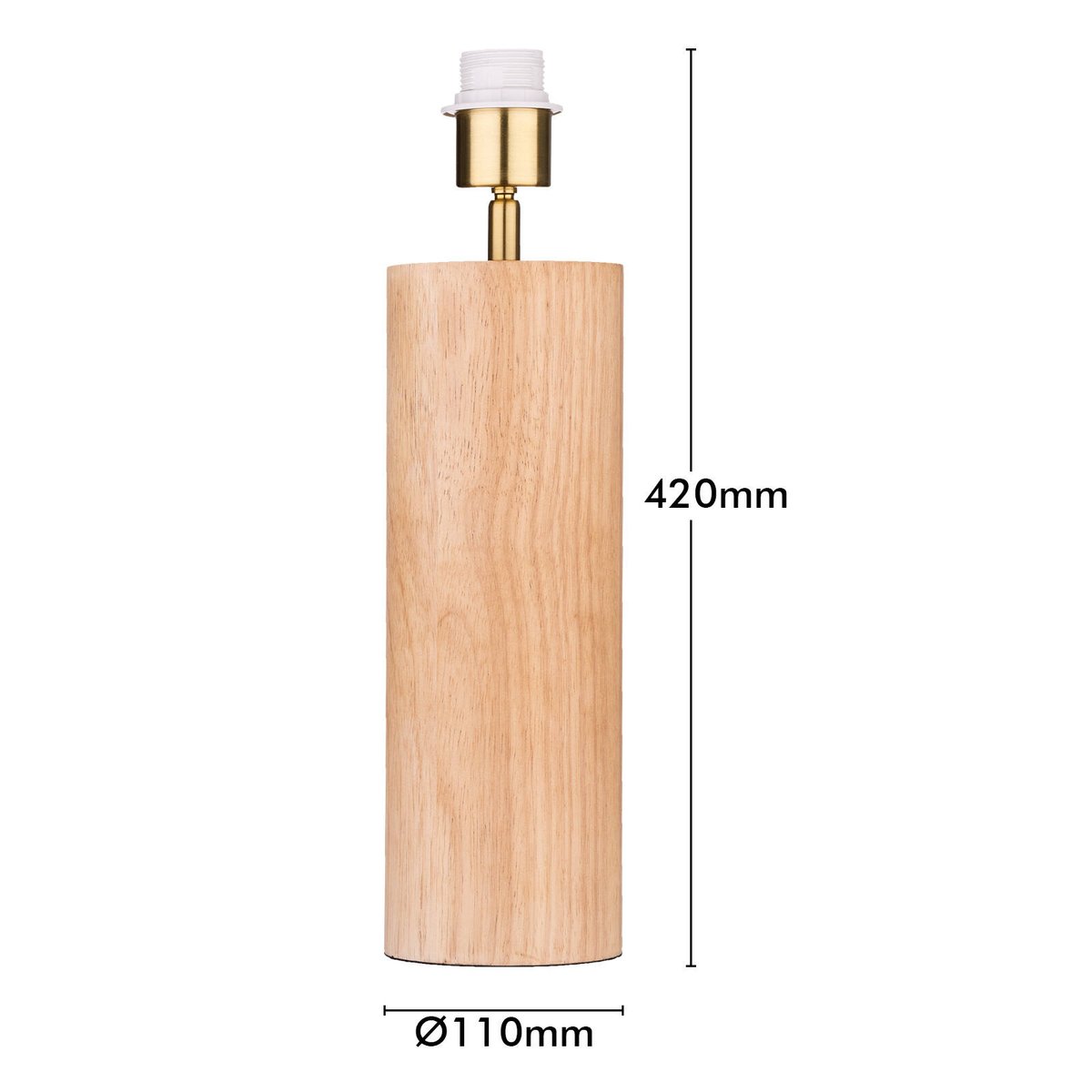 Verve Design Serena Wooden Lamp Base Natural E27 25W AM101