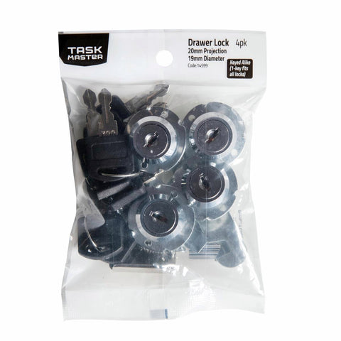 Taskmaster Drawer Lock Keyed Alike 19mm x 20mm - Steel - 1 Pack - SuperSaverAU - view 1