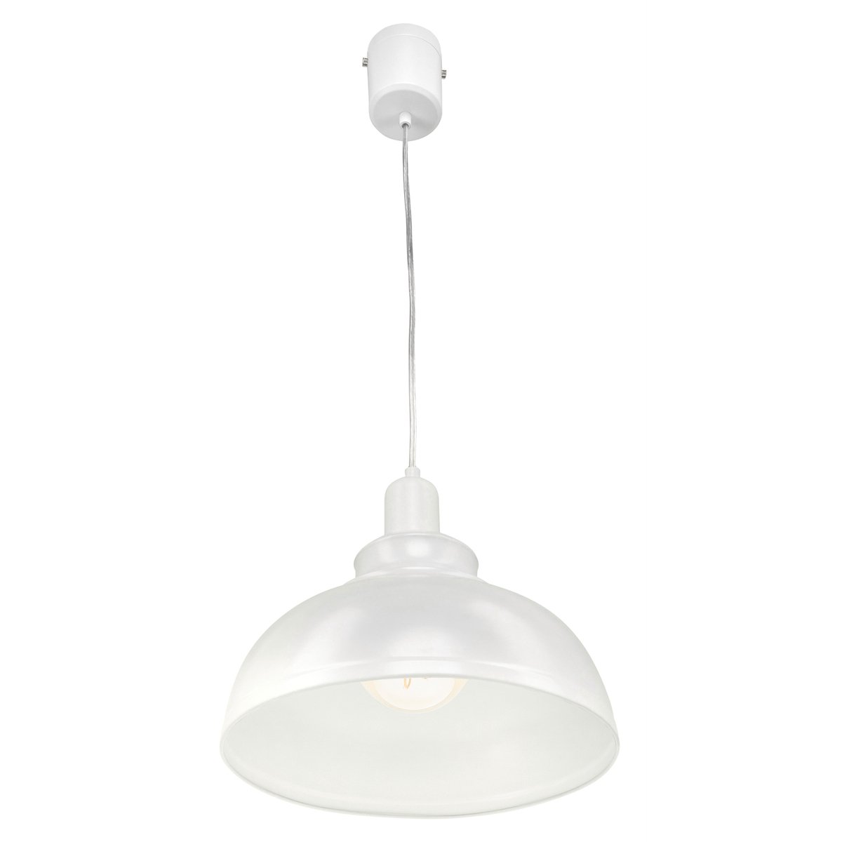 Brilliant Maggie Matt White Plug-In Suspension Pendant 21395/05