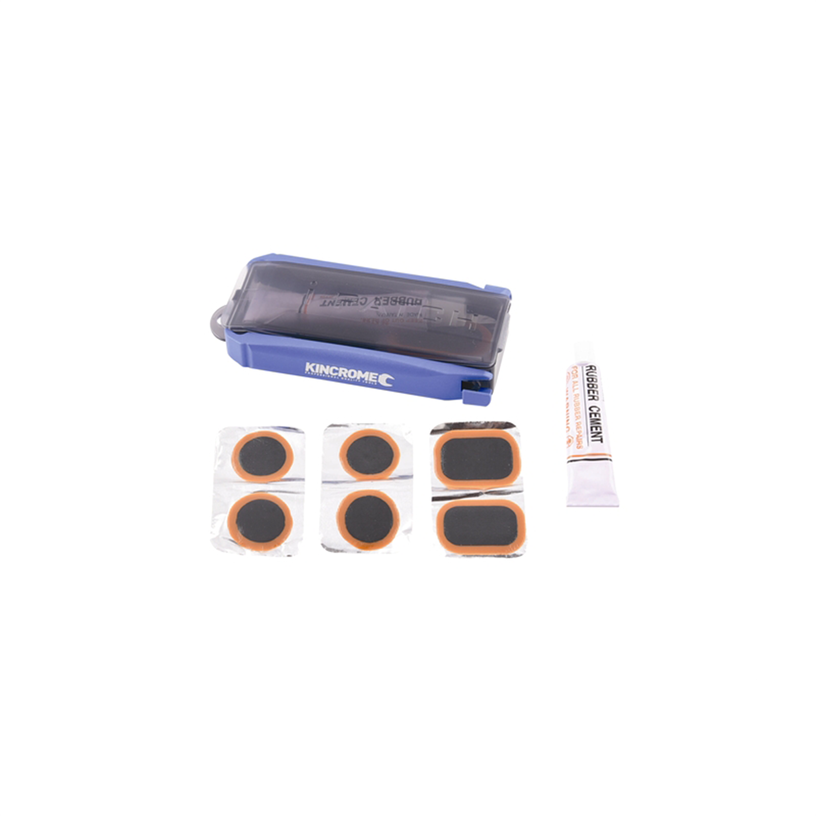 Kincrome Tyre Puncture Repair Kit with 2 Tyre Levers, 6 Patches, Blue