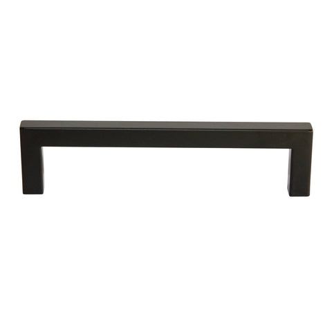 Taskmaster 128mm Matte Black Hollow Square Steel Cabinet Handle