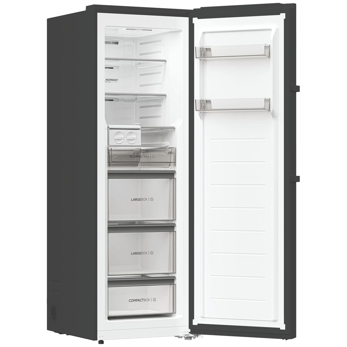 Haier 300 Series 272L Hybrid Upright Freezer - Black, Frost Free, Super Freeze, 5 Star Energy - HVF275DC
