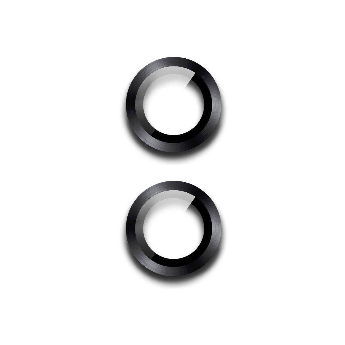Camera Lens Protector for iPhone 15 and 15 Plus - Black, Pack of 2