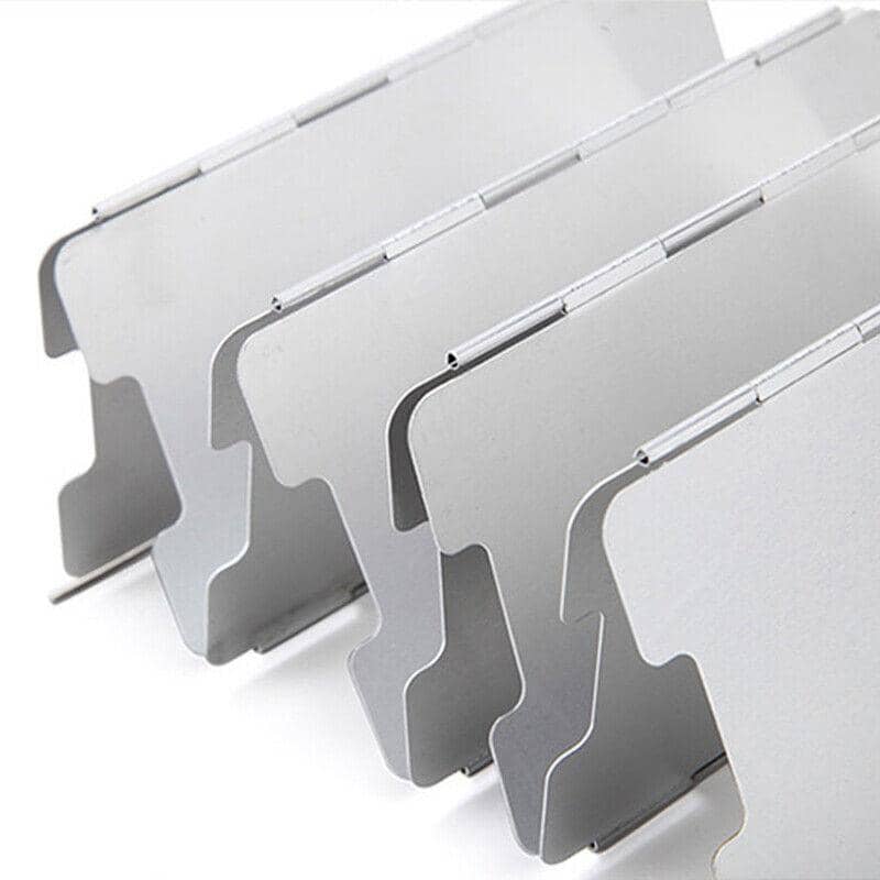 Camping Stove Windshield, Folding Aluminium, 10 Panels, 24 x 84 cm - view 3
