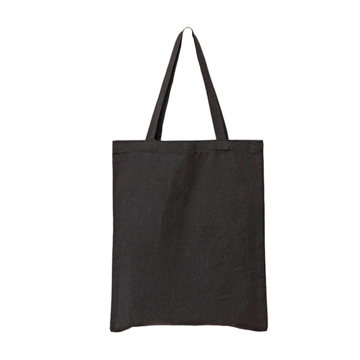 Canvas Tote Bags, Pack of 5 - Black, 40 x 50 cm