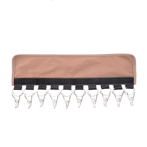 Cap Organiser Hanger 10 Clip Hat Rack for Door and Wardrobe - Khaki