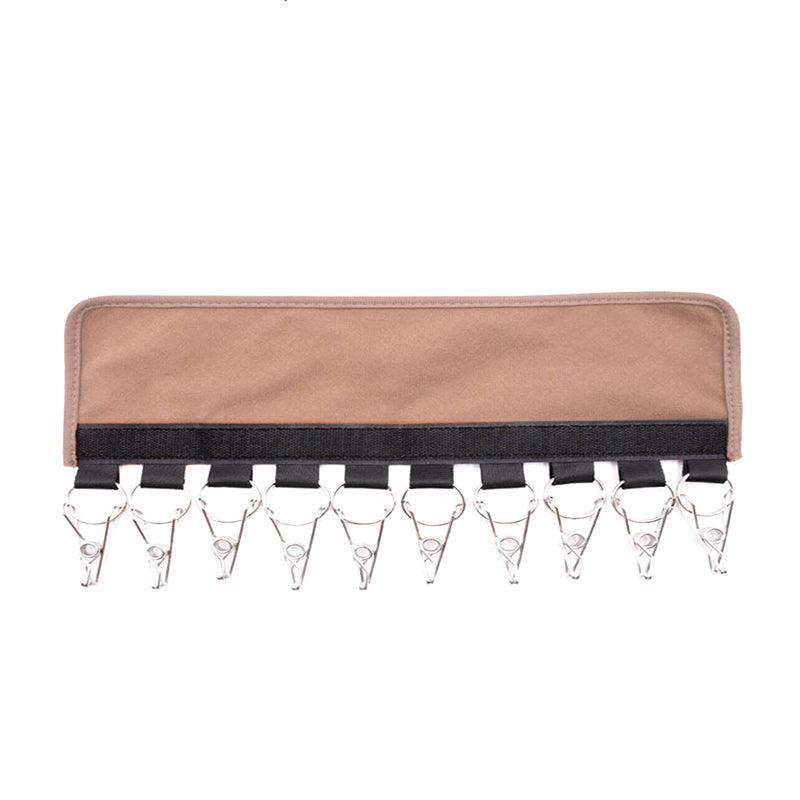 Cap Organiser Hanger 10 Clip Hat Rack for Door and Wardrobe - Khaki