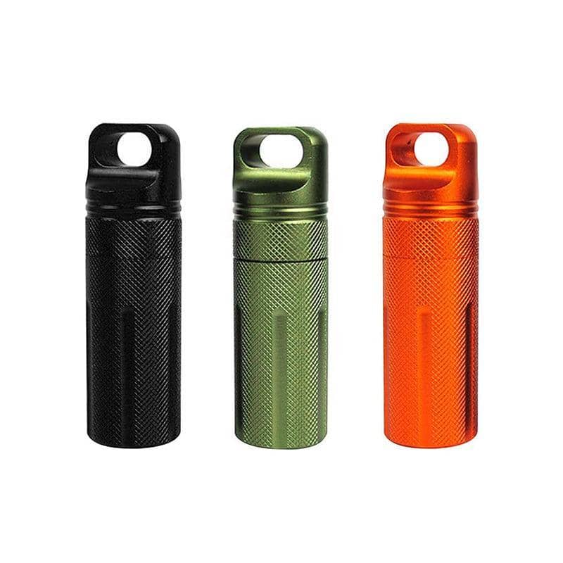 Capsule Storage Bottle in Aluminium Alloy, Single - Orange - view 3