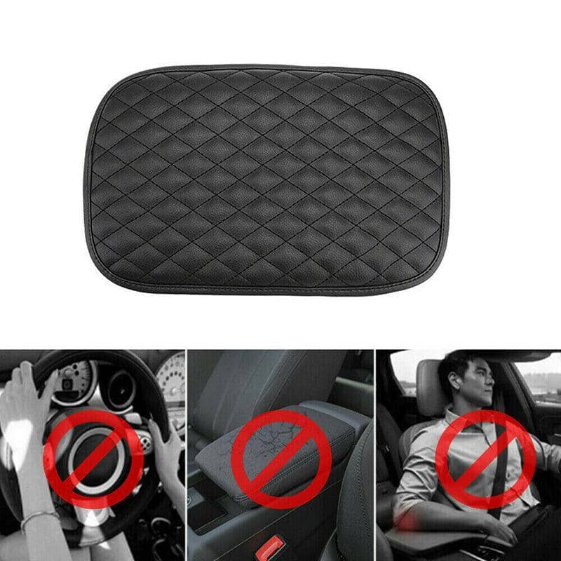 Car Armrest Cushion Pad with Non-Slip Cover, PU Leather Console Box Protector - view 4