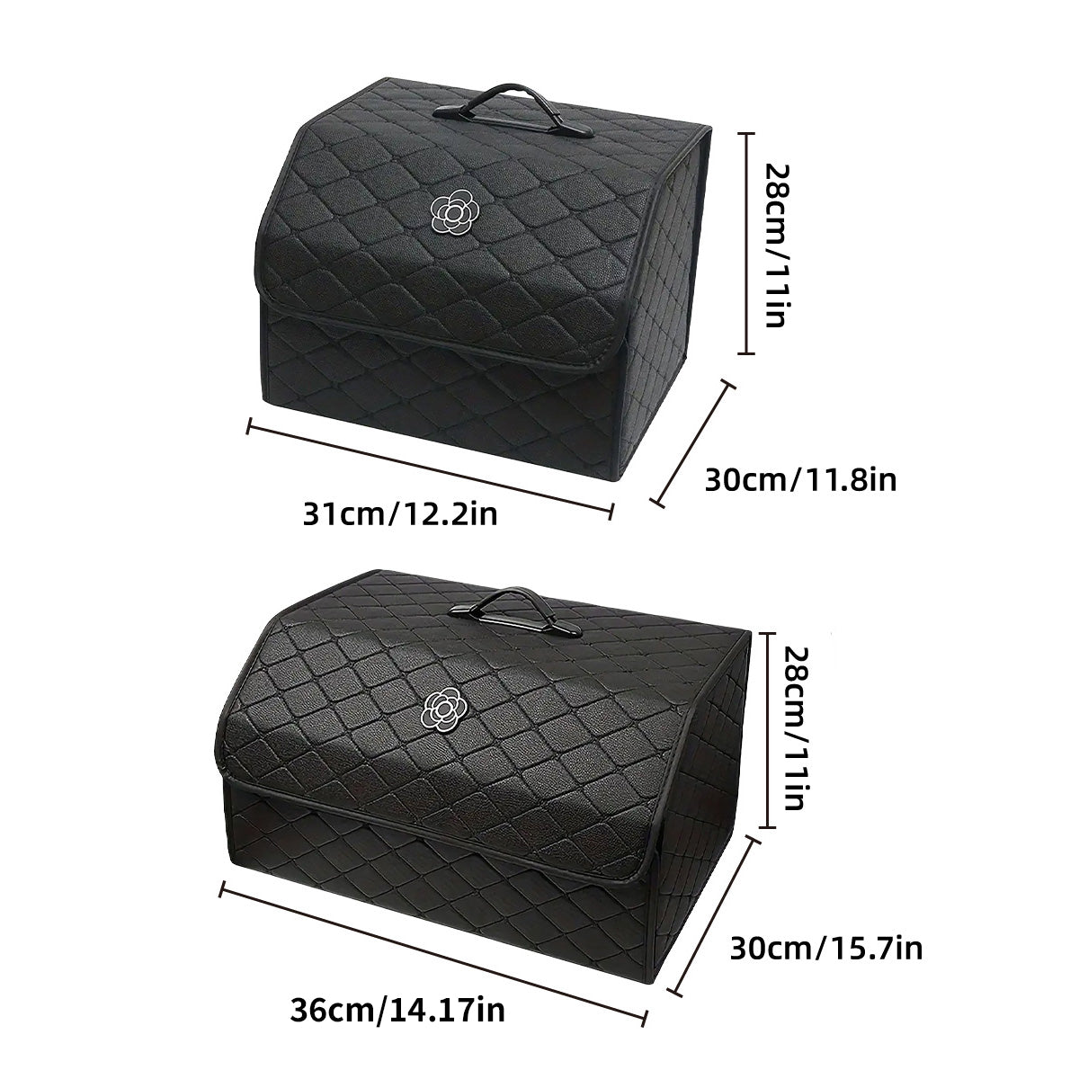 Car Boot Organiser Storage Bag, Foldable Quilted - Large - view 4