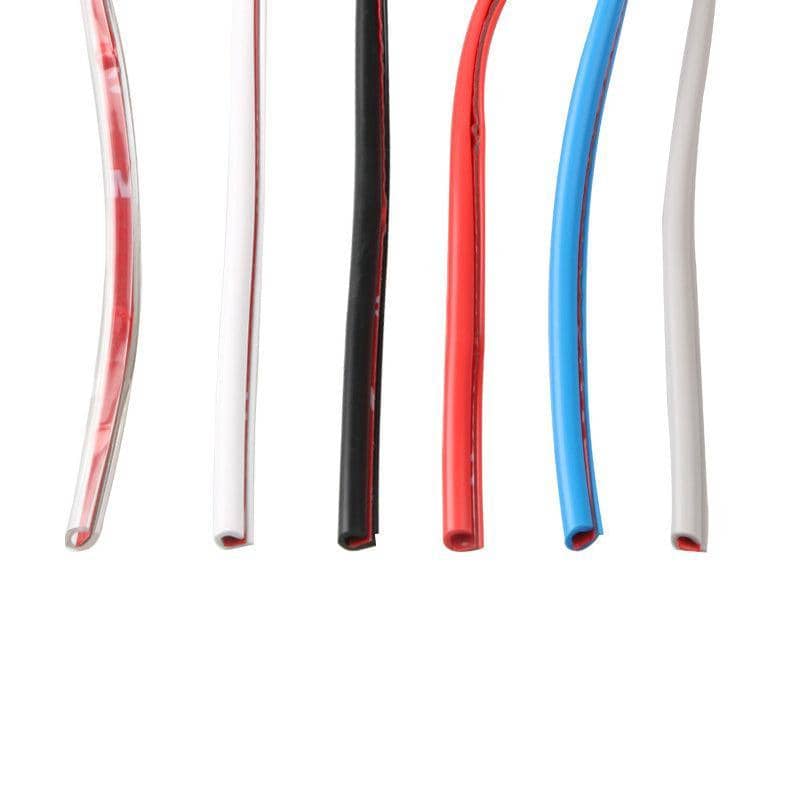 Car Door Edge Protector Strip, 5 m Rubber Trim - Black - view 5